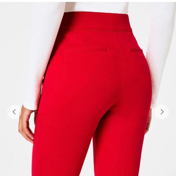 SPANX PerfectFit Ponte Slim Straight Pant Red M Regular - Picture 12 of 12